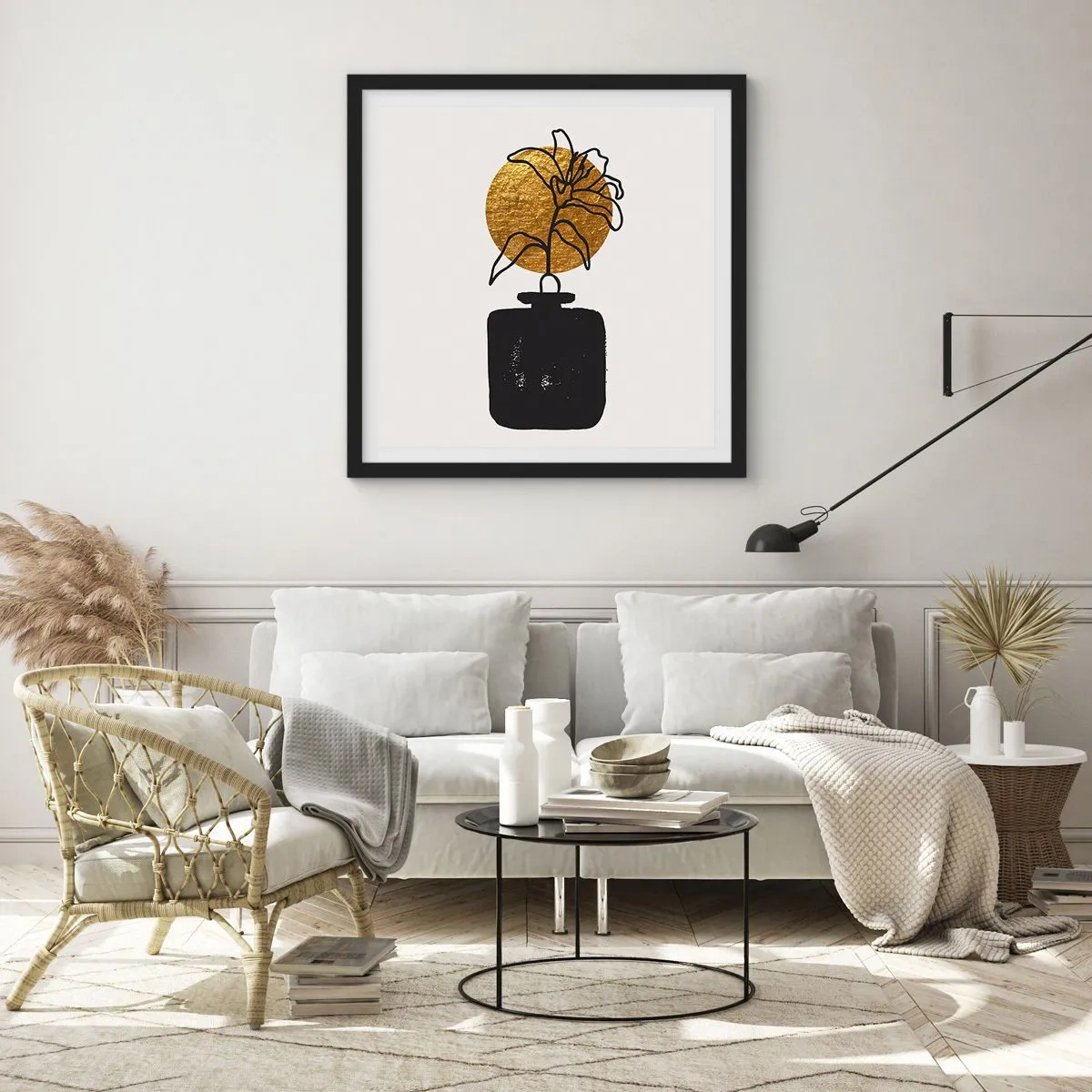 Plakát v černém rámu - Krása, která má cenu zlata - 60x60 cm