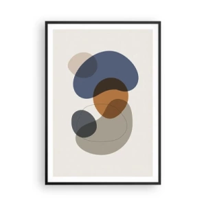 Plakát v černém rámu - Kapky barev - 70x100 cm