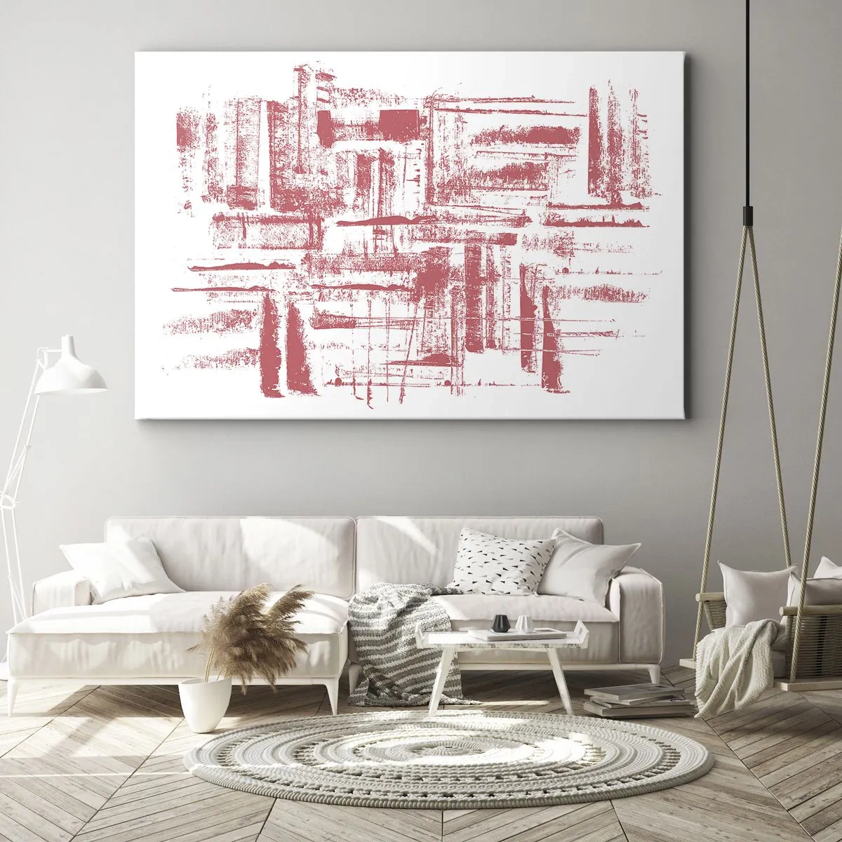 Obraz na plátně - Červené město - 70x50 cm