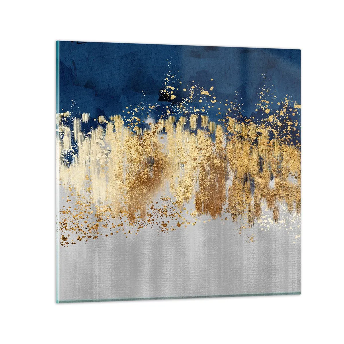 Obraz na skle - Moderní kompozice s jiskrou - 60x60 cm
