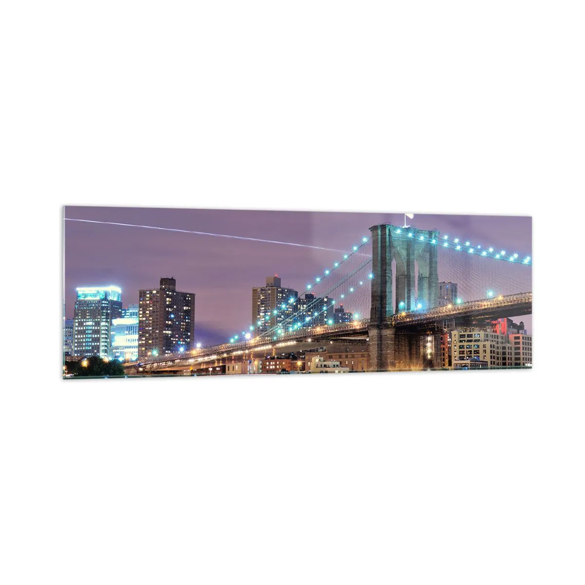 Obraz na skle - Po mnoho let Brooklynský most - 160x50 cm