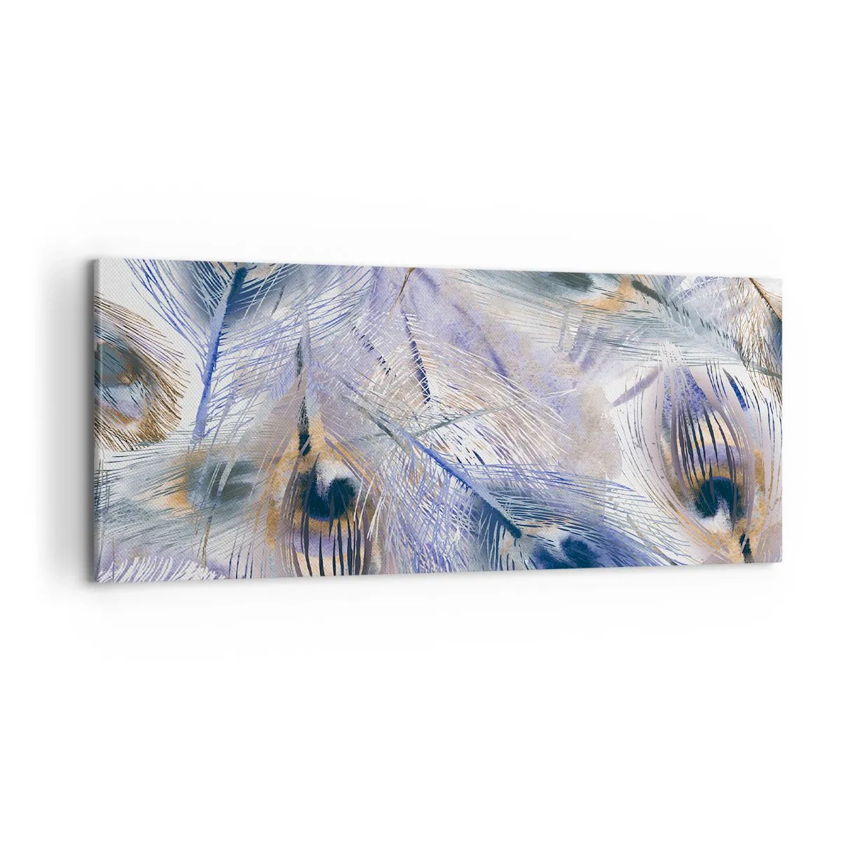Obraz na plátně - Kompozice pavího oka - 100x40 cm
