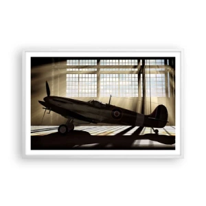 Plakát v bílém rámu - Odpočinek bojovníka - 91x61 cm