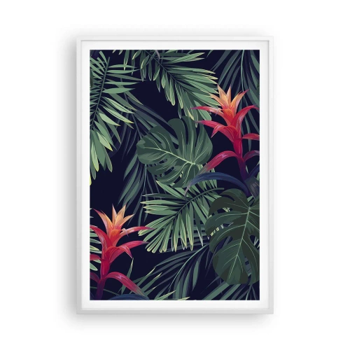 Plakát v bílém rámu - Vzplanout v zeleném - 70x100 cm