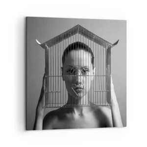 Obraz na plátně - Tak trochu surrealistický portrét - 50x50 cm