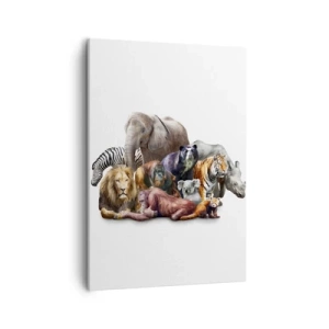 Obraz na plátně - Africká rodinná fotografie - 50x70 cm