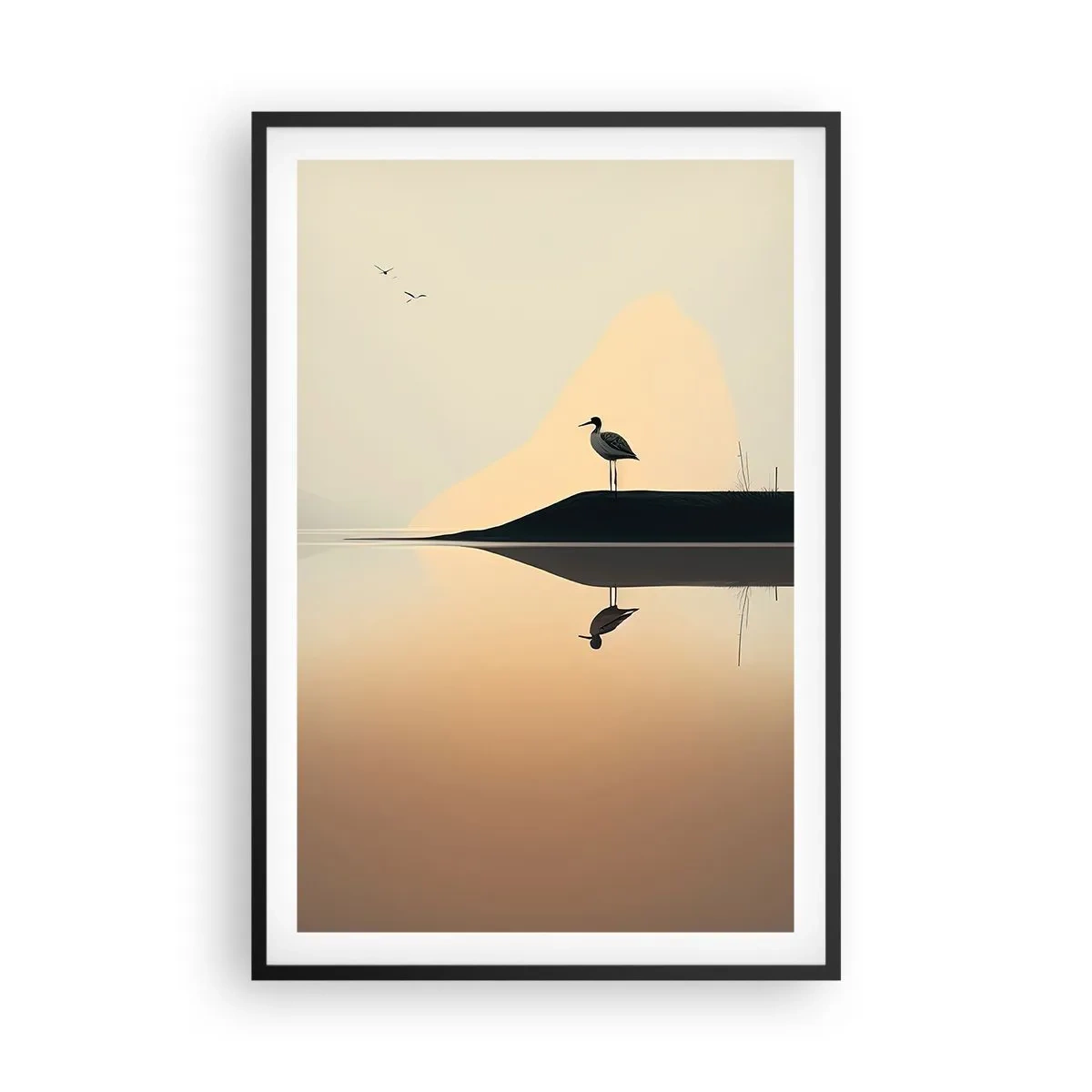 Plakát v černém rámu - Pán na jezeře - 61x91 cm