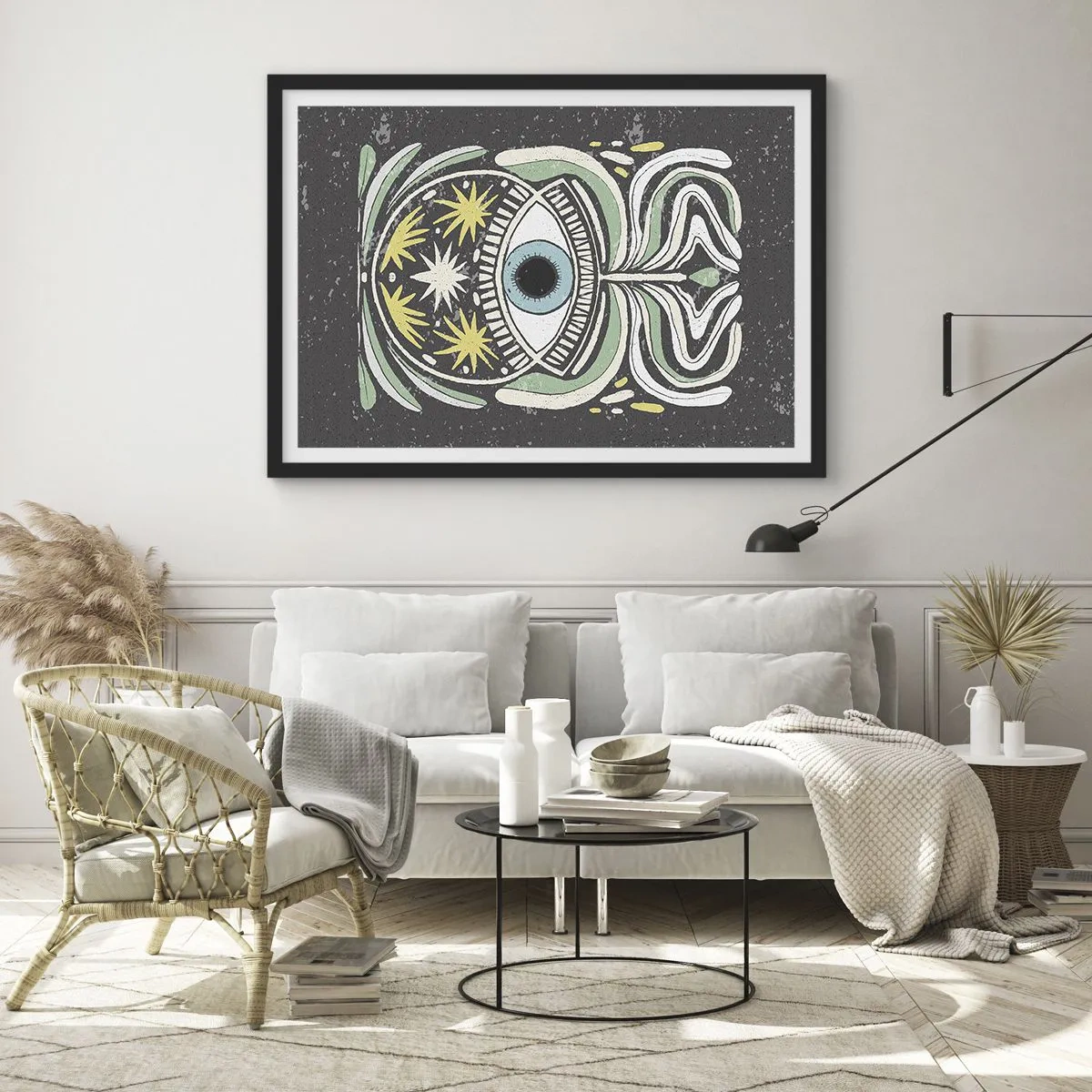 Plakát v černém rámu - Kmenové rituály - 70x50 cm