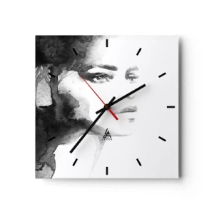 Nástěnné hodiny - Vytvořená z tajemství a mlhy - 30x30 cm