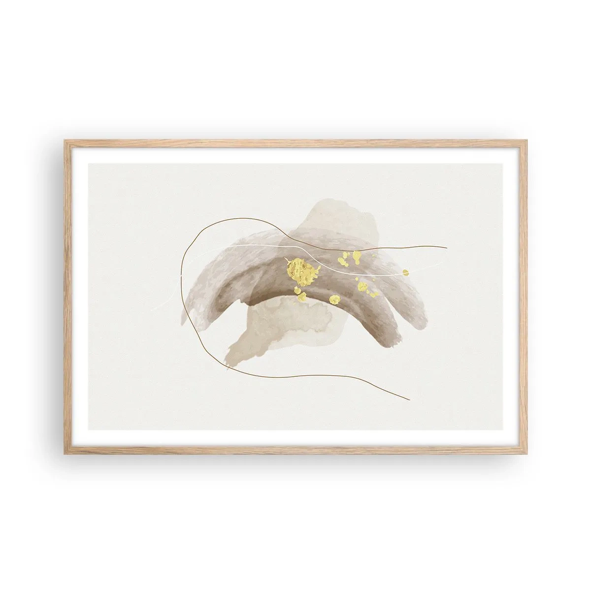 Plakát v rámu světlý dub - Vesmírná bytost - 91x61 cm