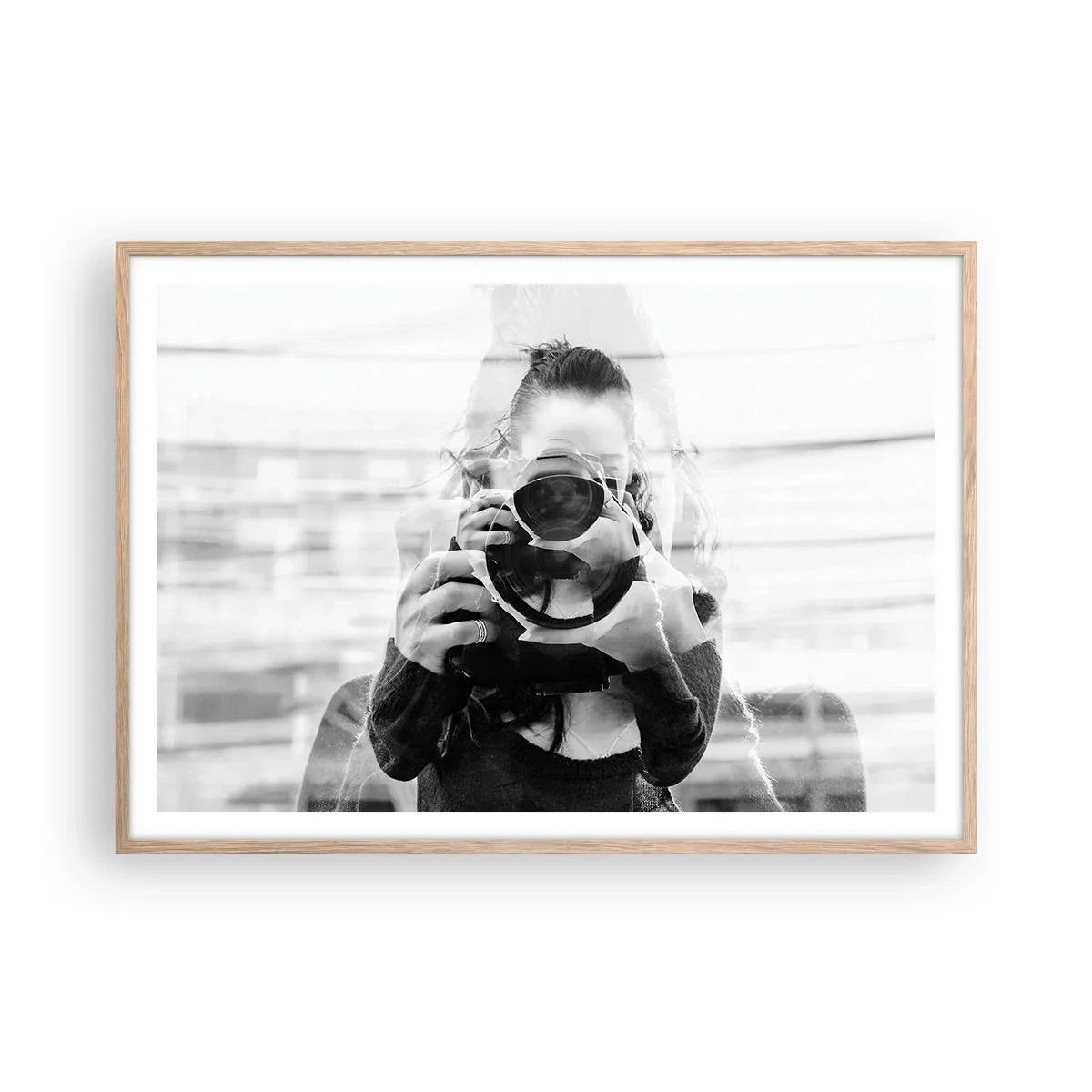 Plakát v rámu světlý dub - Tvůrce a materiál - 100x70 cm