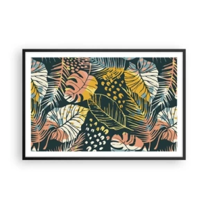 Plakát v černém rámu - Listová fantazie - 91x61 cm