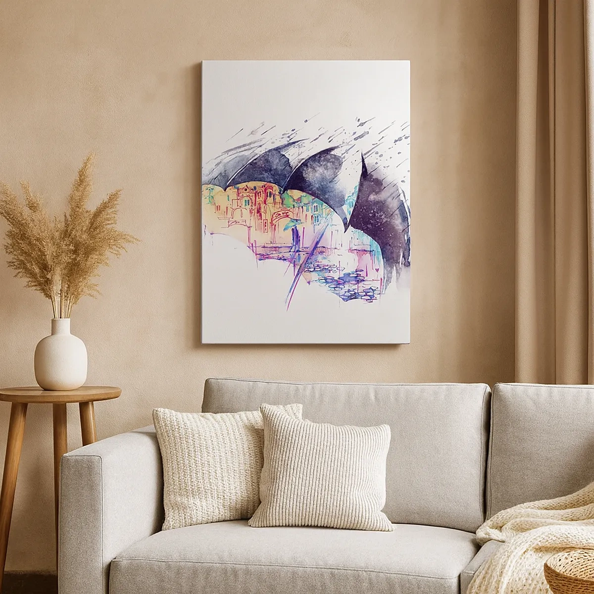 Obraz na plátně - Procházka v dešti - 50x70 cm