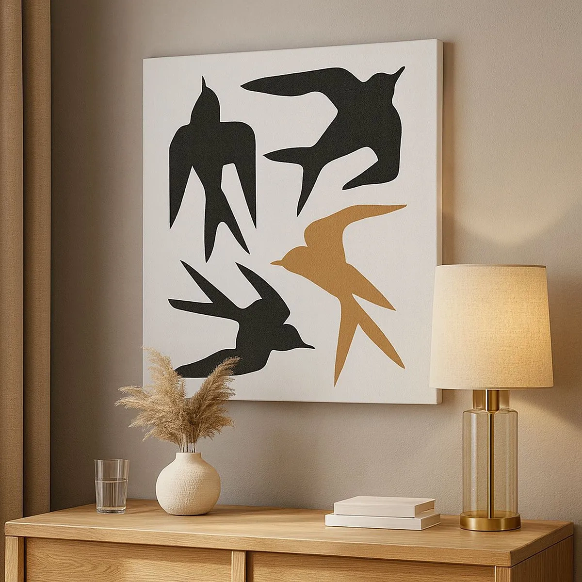 Obraz na plátně - Vlaštovky - 30x30 cm