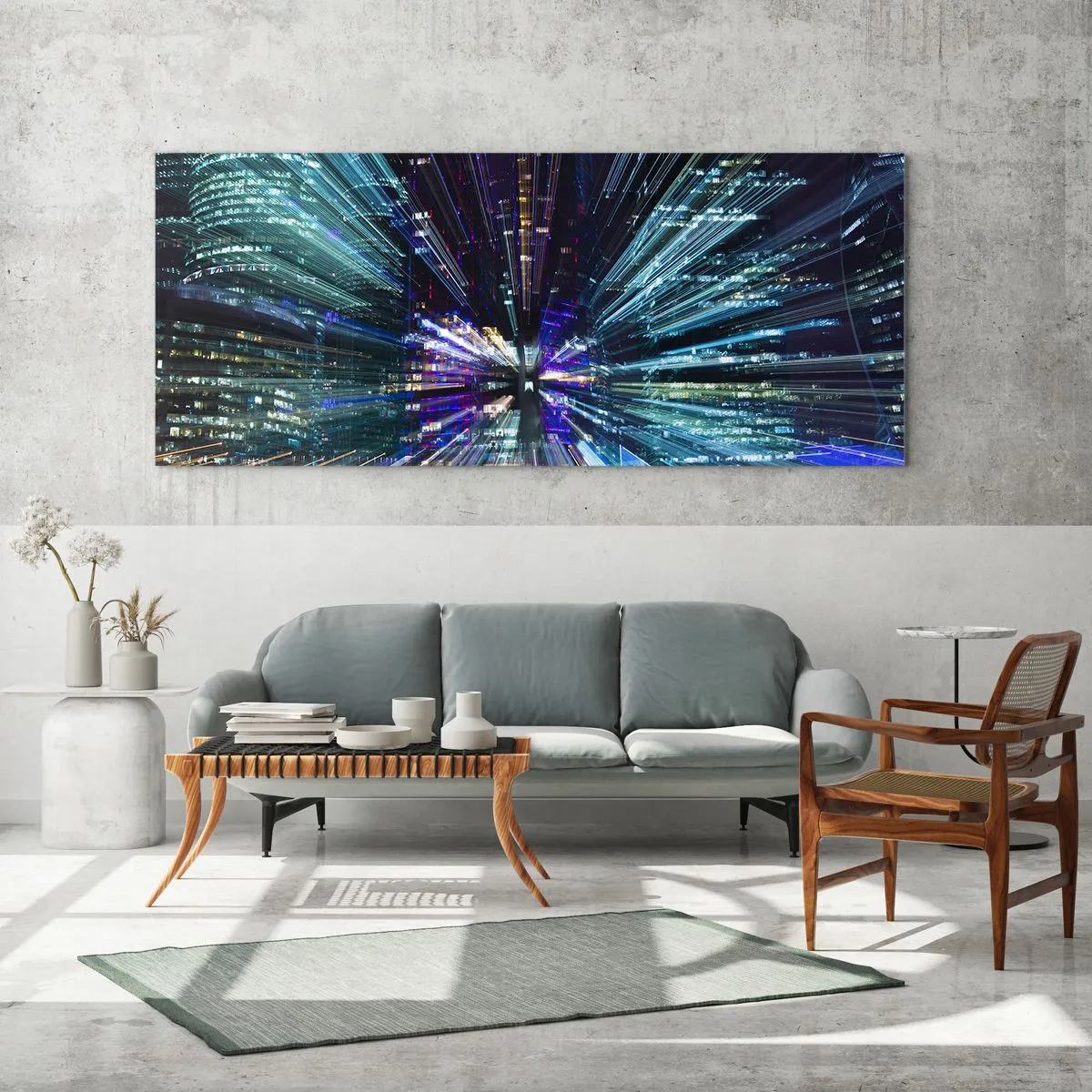 Obraz na skle - Přechod do hyperprostoru - 140x50 cm