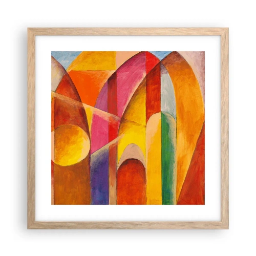 Plakát v rámu světlý dub - Katedrála slunce - 40x40 cm