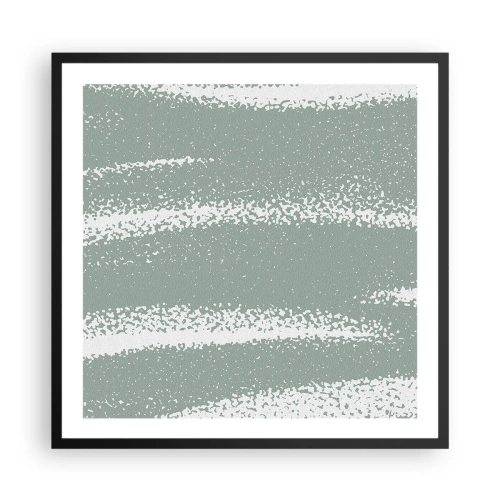 Plakát v černém rámu - Abstrakce v zimním stylu - 60x60 cm