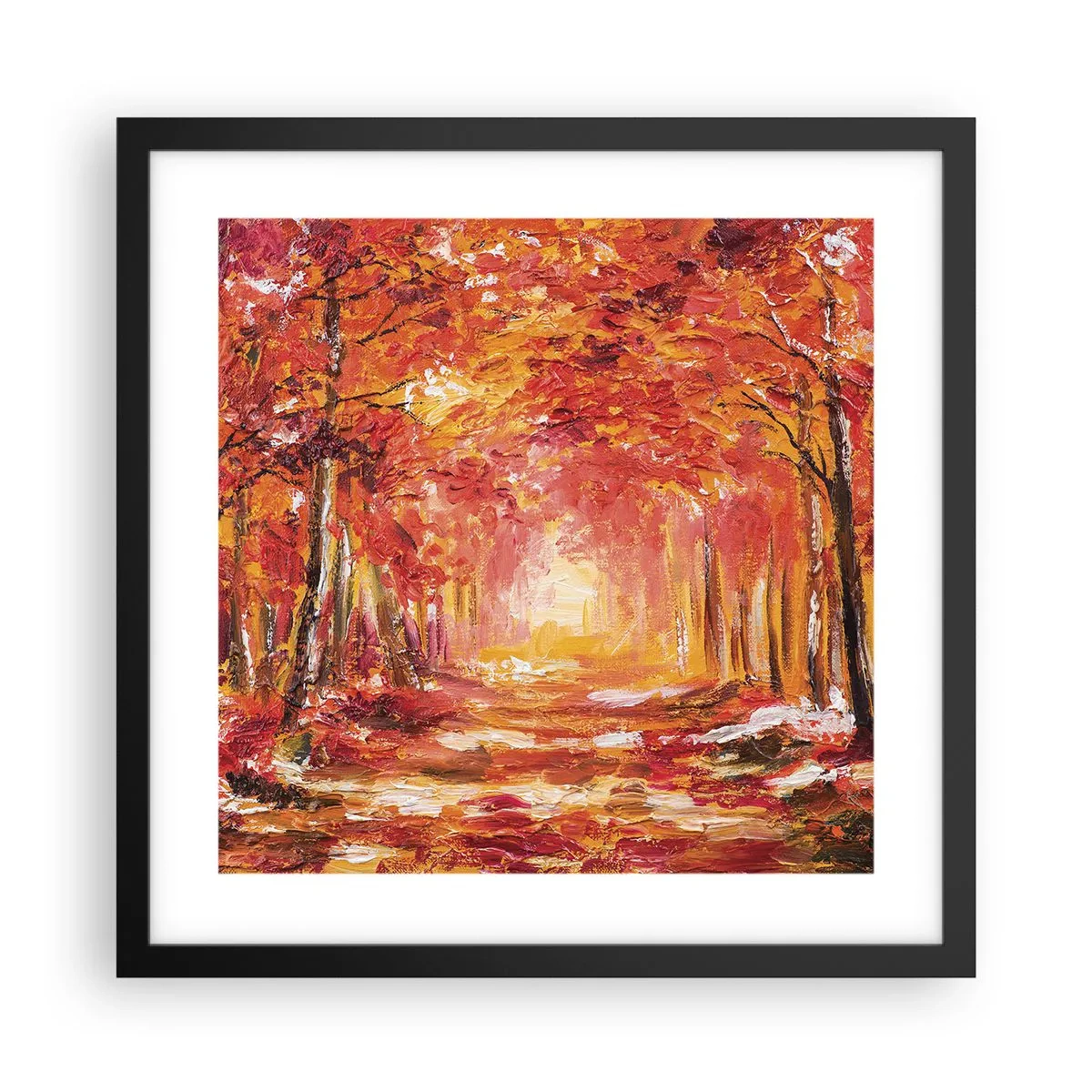 Plakát v černém rámu - Měděný les - 40x40 cm
