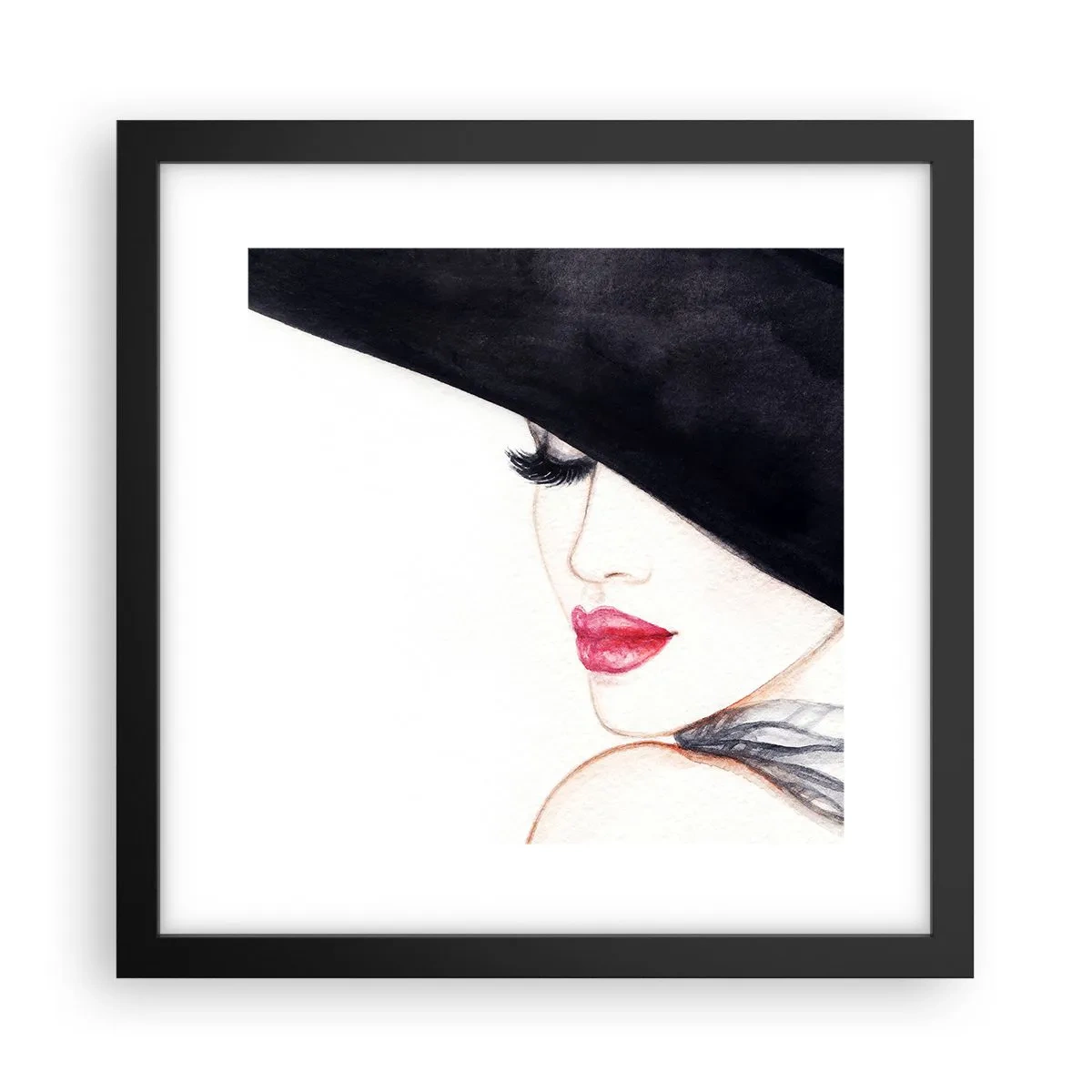 Plakát v černém rámu - Elegance a smyslnost - 30x30 cm