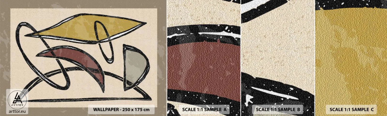 Vzor Fototapety Samolepicí Deluxe Sticker - Svisle a vodorovně - Moderní, Abstrakce, Kus - 100x30 cm