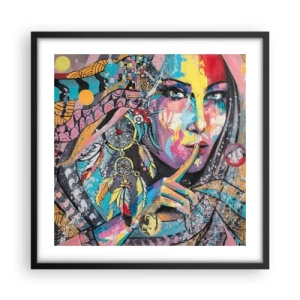 Plakát v černém rámu - Mlč, než pochopíš - 50x50 cm