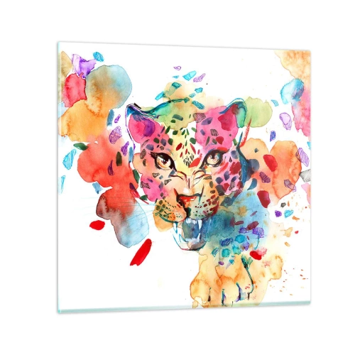 Obraz na skle - Kráska a zvíře - 50x50 cm
