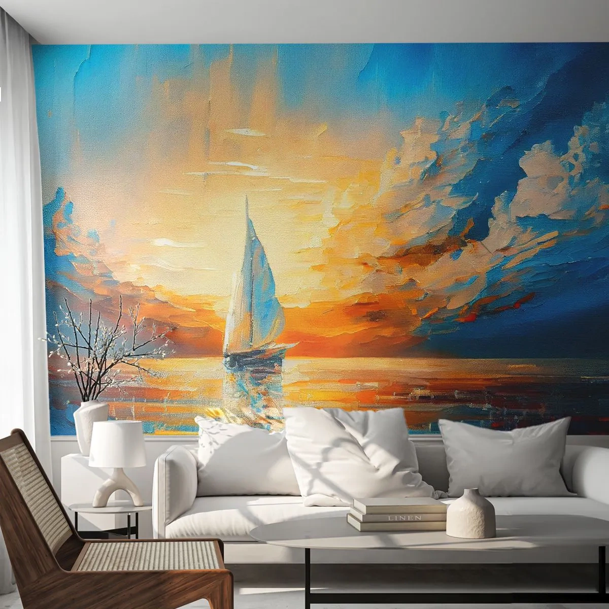 Fototapeta Premium Sand - Plavba ve zlatě - Krajina, Námořní, Plachetnice - 200x140 cm