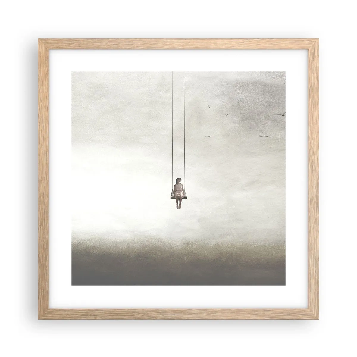 Plakát v rámu světlý dub - Dítě v nás - 40x40 cm