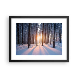 Plakát v černém rámu - Jasně černé na bílém - 40x30 cm