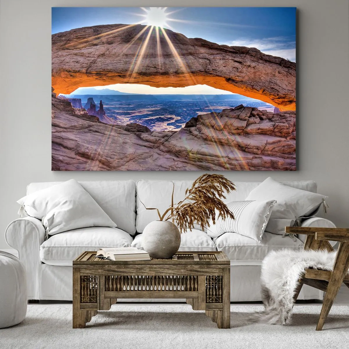 Obraz na plátně - Skalní branou - 100x70 cm