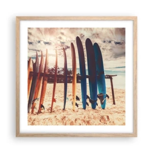 Plakát v rámu světlý dub - Dobrou noc, nashle zítra. - 50x50 cm