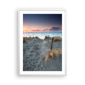 Plakát v bílém rámu - Za trochu lásky šel bych světa kraj… - 50x70 cm