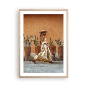 Plakát v rámu světlý dub - V hippie stylu - 50x70 cm