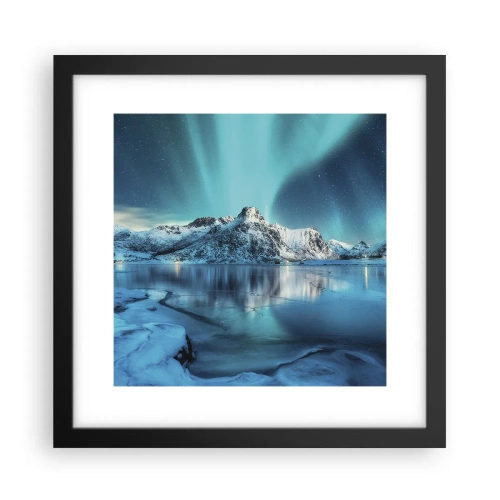 Plakát v černém rámu - Noc plná světla - 30x30 cm