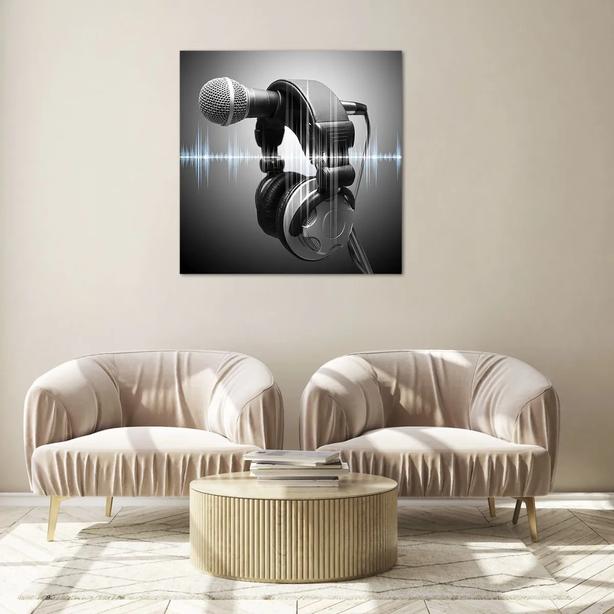 Obraz na skle - Ještě je slyšet zpěv - 60x60 cm