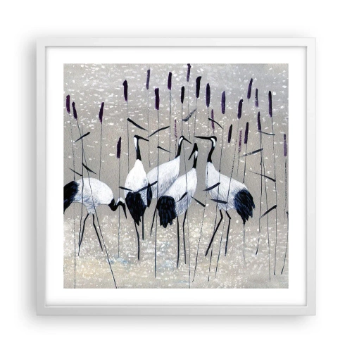 Plakát v bílém rámu - Mezi svými - 50x50 cm
