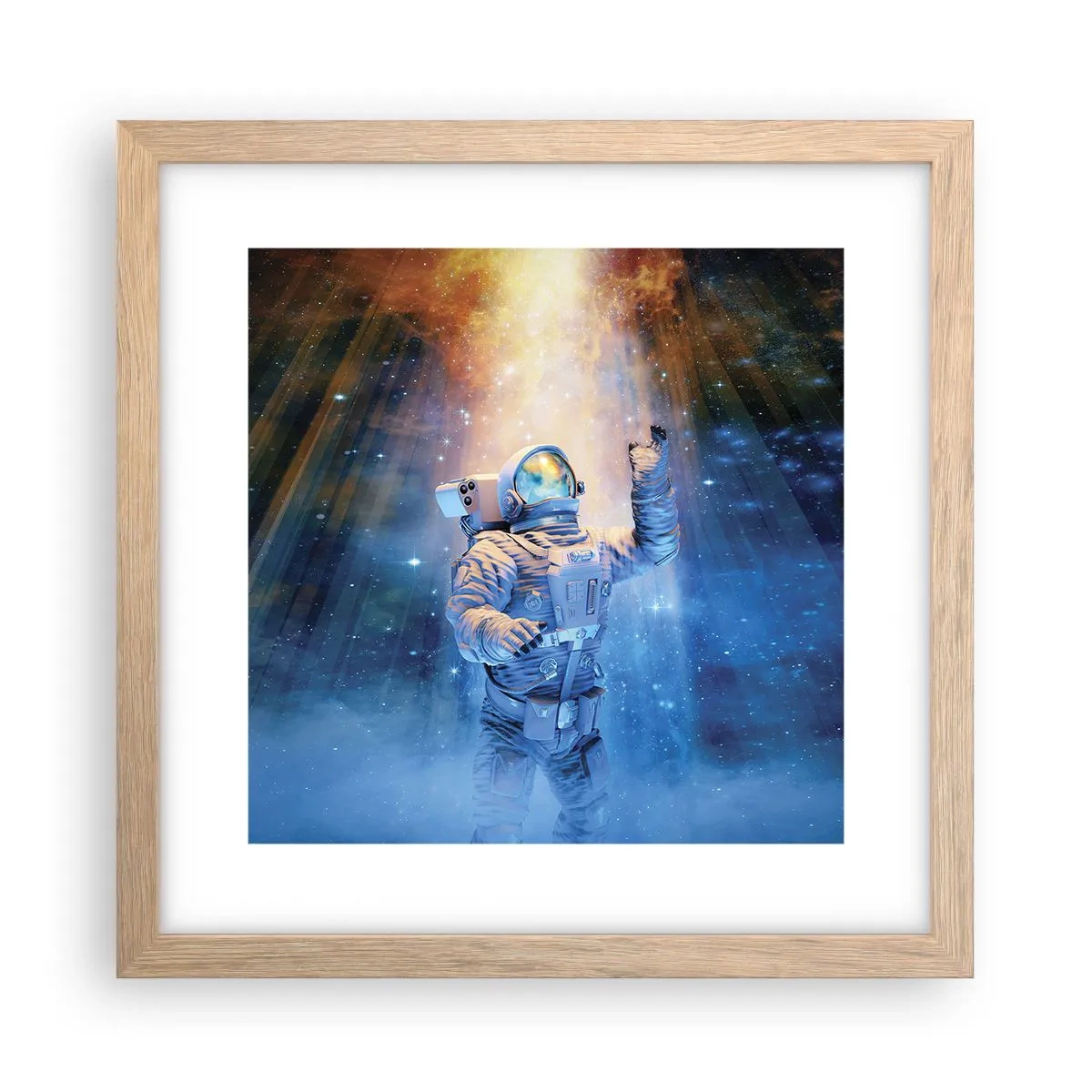 Plakát v rámu světlý dub - Konečně v cíli - 30x30 cm