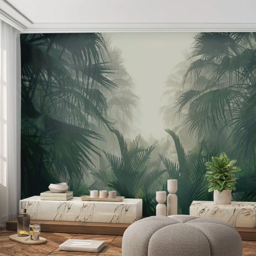 Fototapeta Samolepicí Deluxe Sticker - Tropická záhada - Džungle, Kokosová palma, Les - 150x105 cm