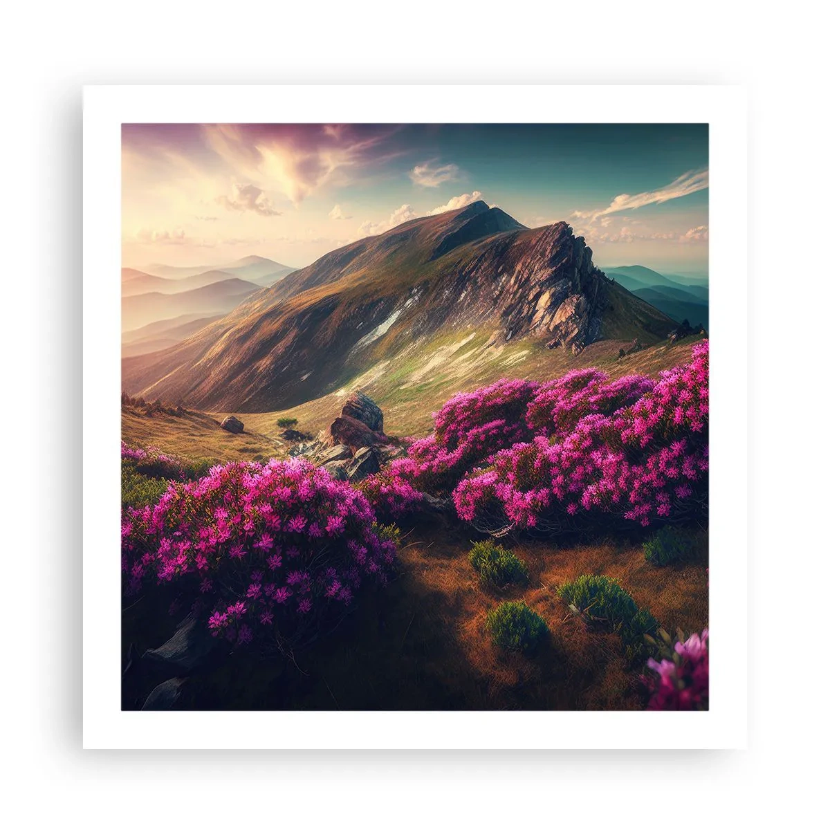 Plakát - Léto na horách - 60x60 cm