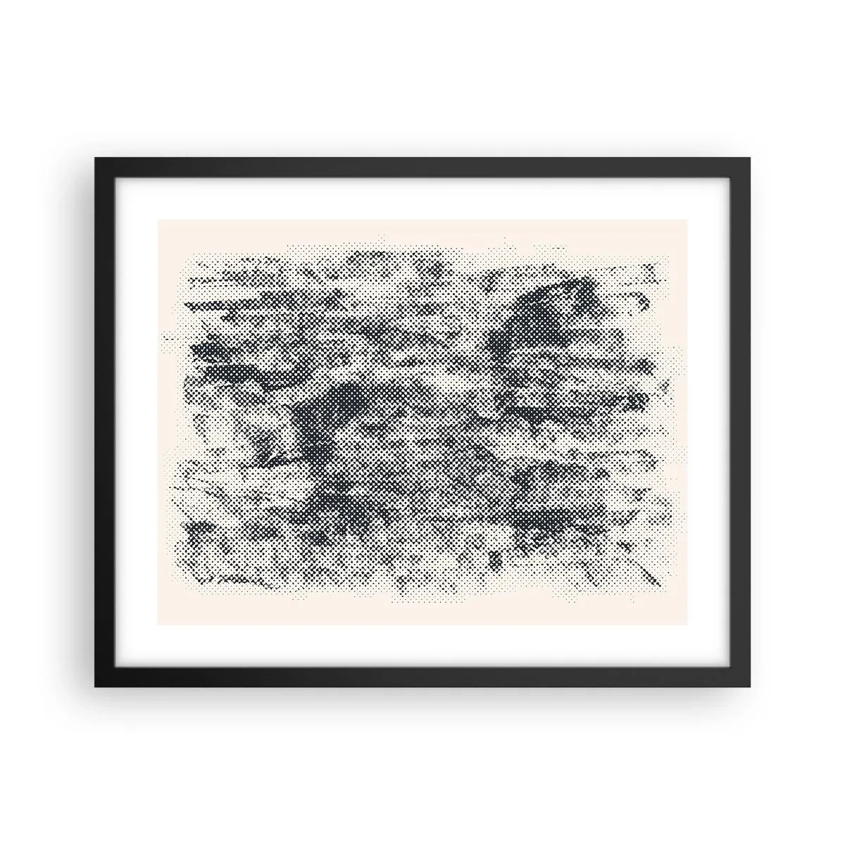 Plakát v černém rámu - Mlžná kompozice - 50x40 cm