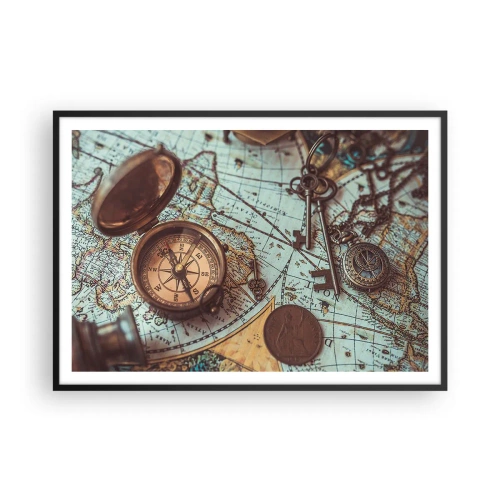 Plakát v černém rámu - Pro dobrodruha - 100x70 cm