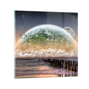 Obraz na skle - A svět se vynořil z vody - 60x60 cm