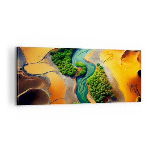 Obraz na plátně - Životodárná řeka - 100x40 cm