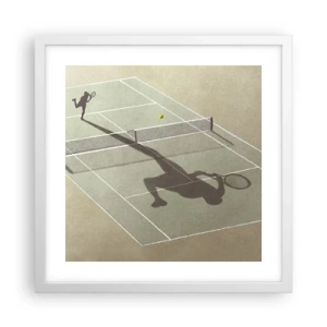 Plakát v bílém rámu - Dobývání sama sebe - 40x40 cm