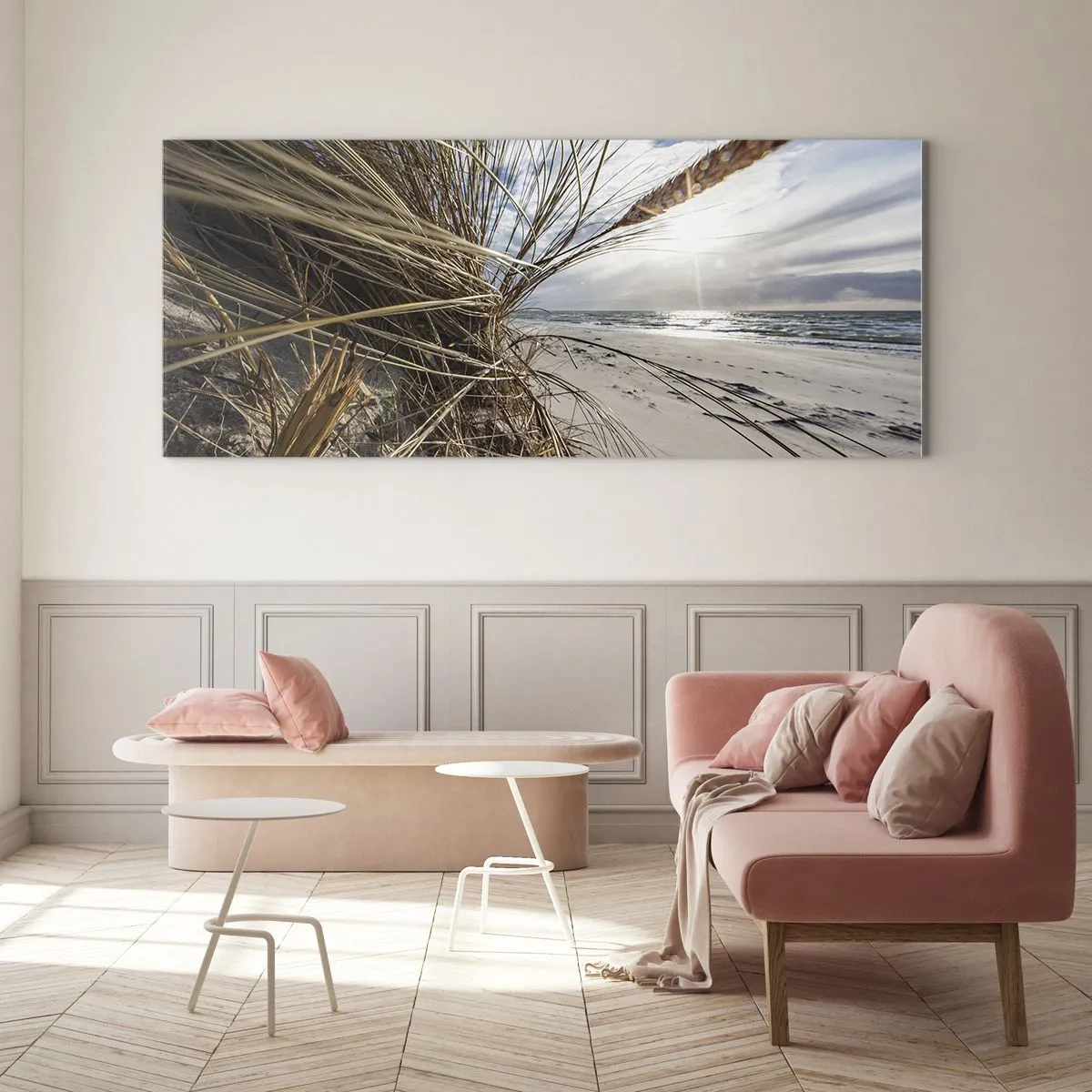 Obraz na skle - Setkání živlů - 100x40 cm