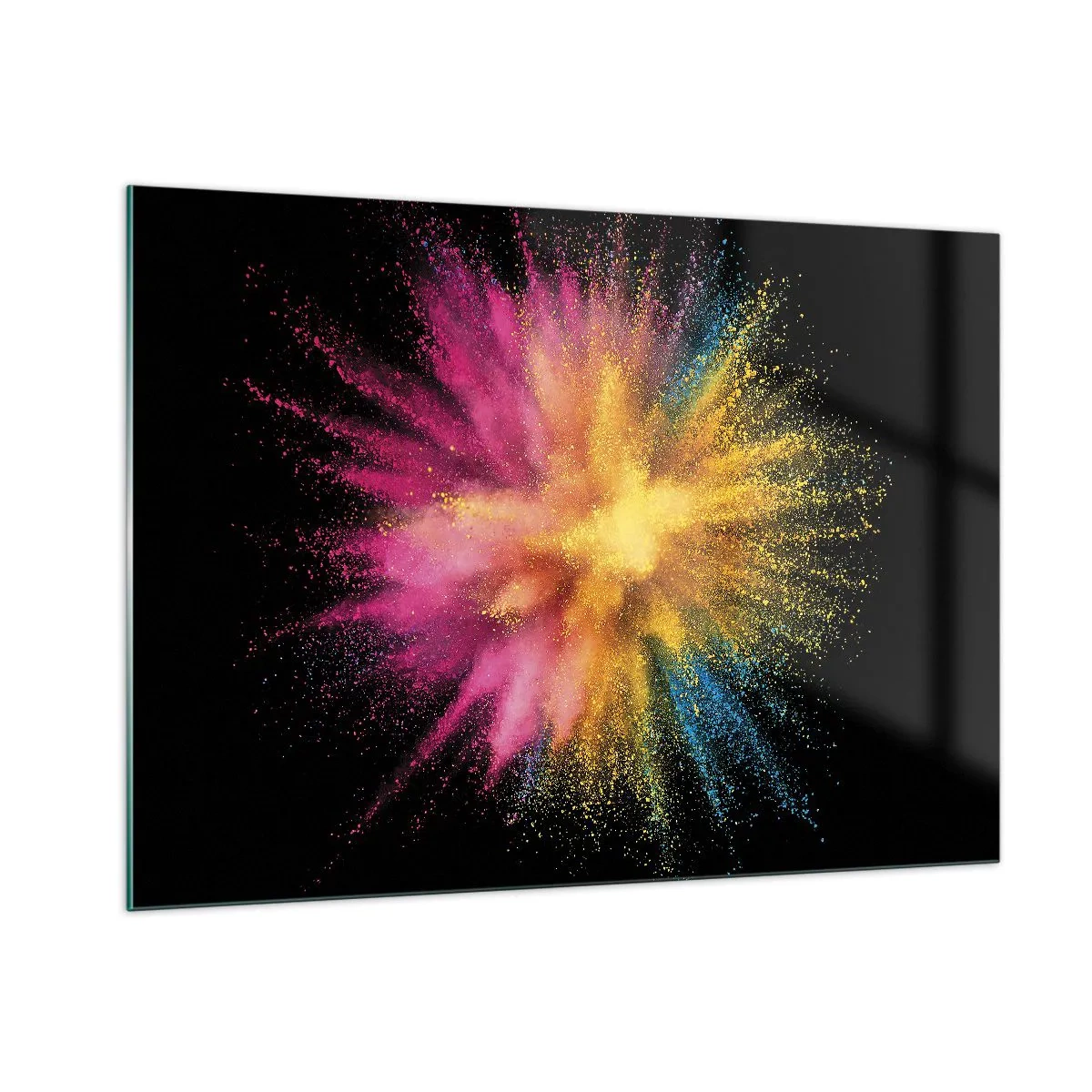 Obraz na skle - Zrození barev  - 100x70 cm