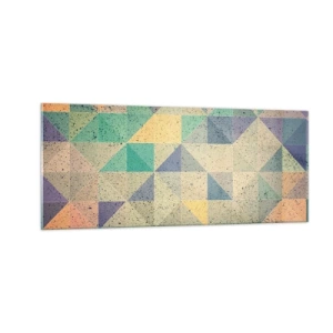 Obraz na skle - Republika trojúhelníků - 100x40 cm