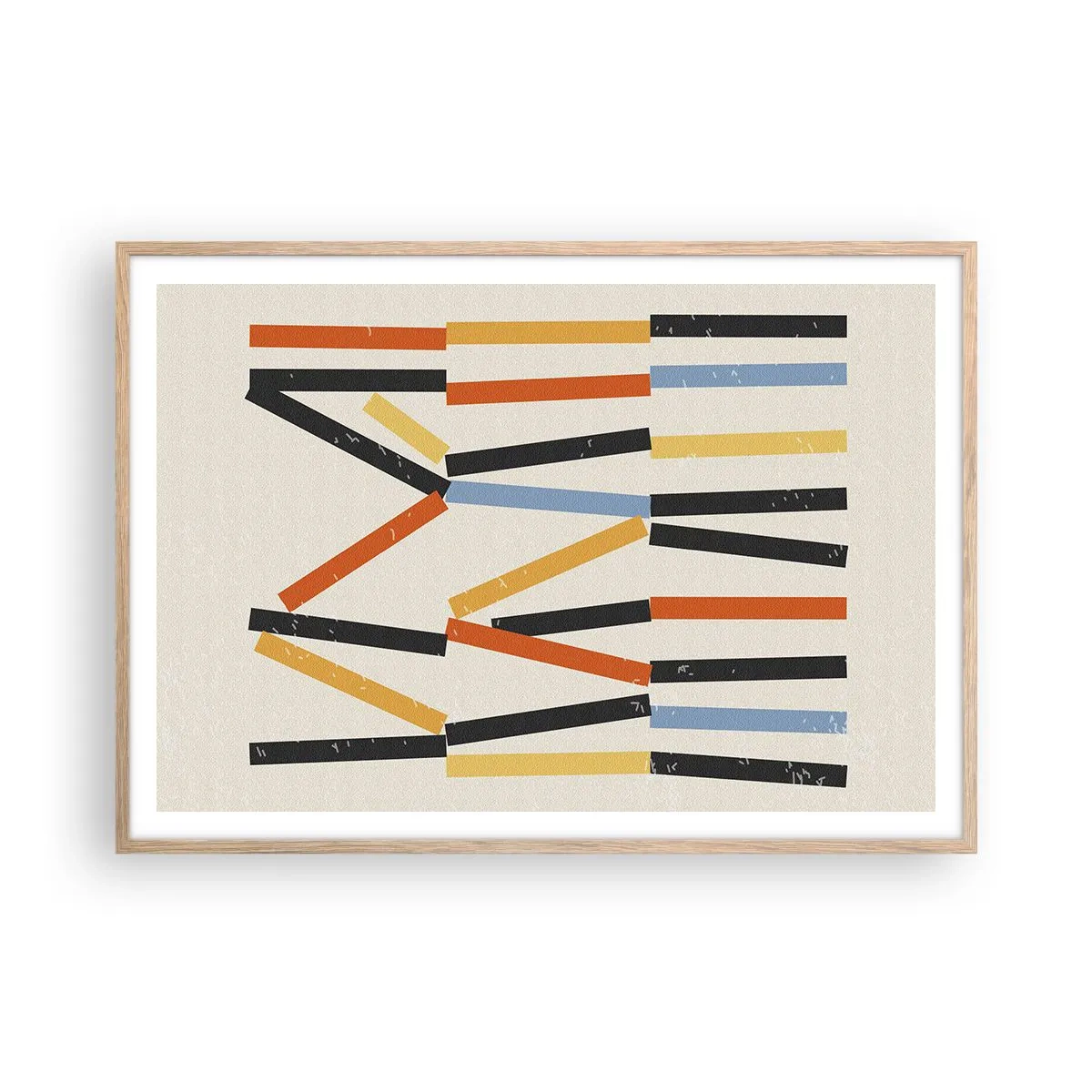 Plakát v rámu světlý dub - Kompozice na úrovni - 100x70 cm