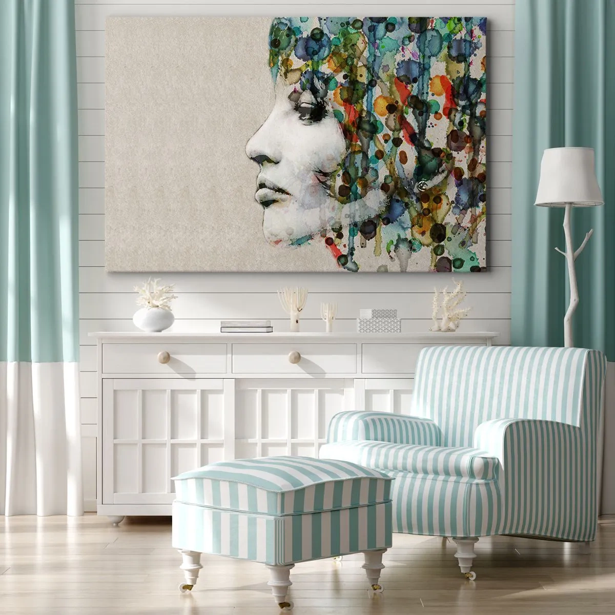 Obraz na plátně - Vynořila se z šedi - 100x70 cm