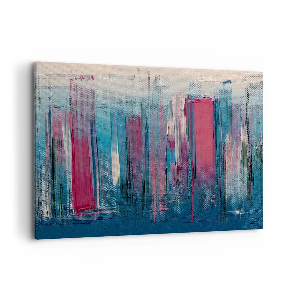 Obraz na plátně - Vertikální kompozice v modré a červené - 120x80 cm